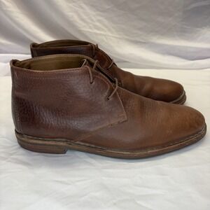 H S TRASK Chukka Boot Men's US 11 M Brown Brady Bison Leather C30 0650